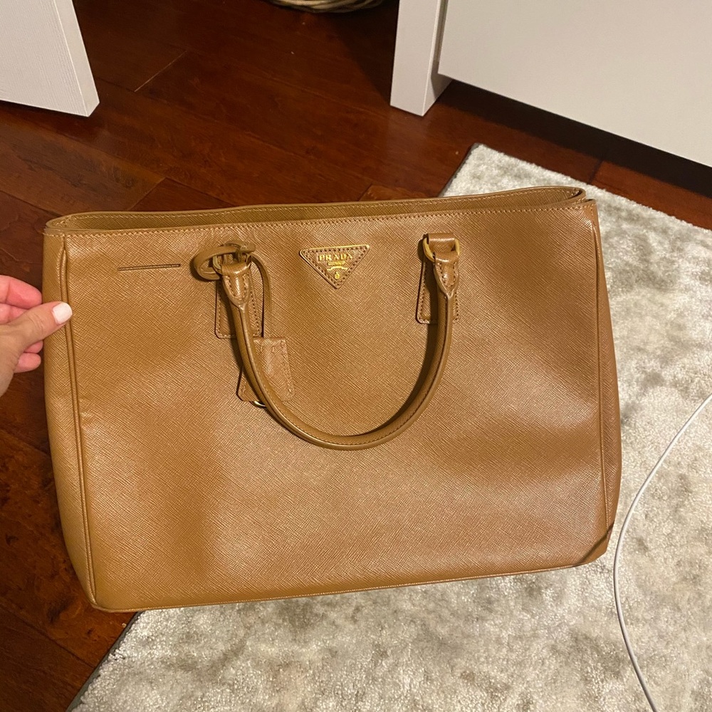Prada Saffiano Camel Tote AUTHENTIC
